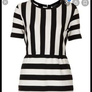 Marc Jacobs crepe black & white knee length dress